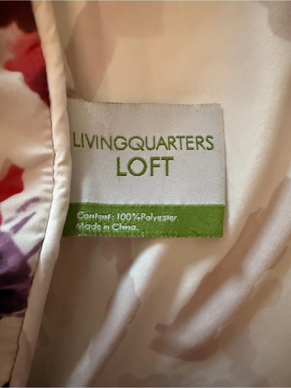 Livingquarters Loft Queen Comforter and 2 Shams - Floral Watercolor